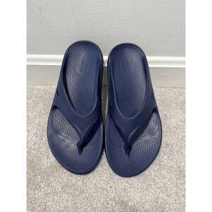 Oofos OOriginal Recovery Sandals Navy Blue Mens 8 Womens 10 Comfort Flip Flops